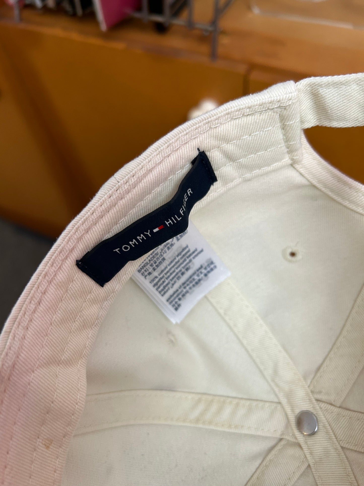 Tommy Hilfiger Cream Small Logo Hat