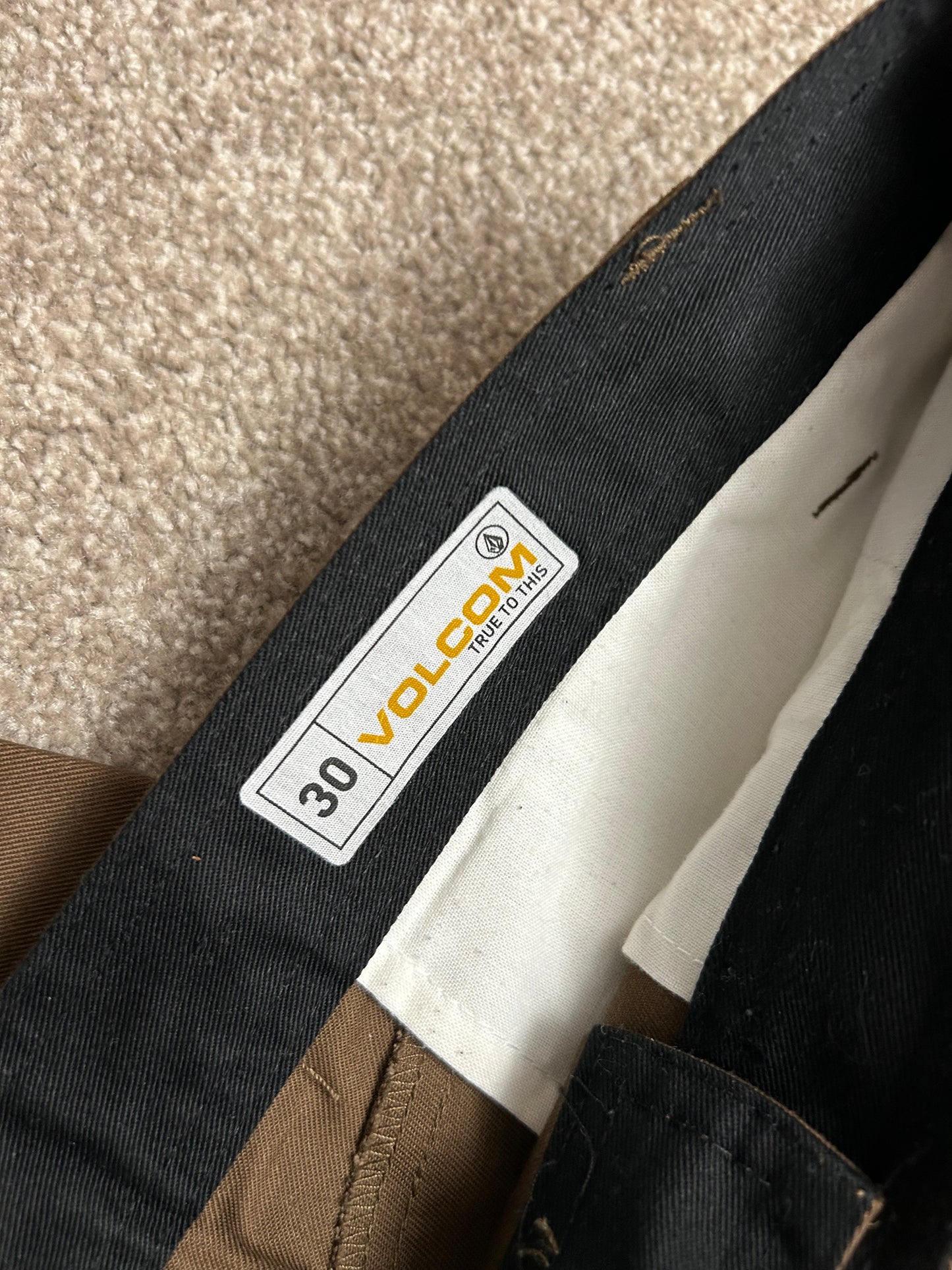Volcom Frickin Skate Chino Pants Size 32 Choco Brown