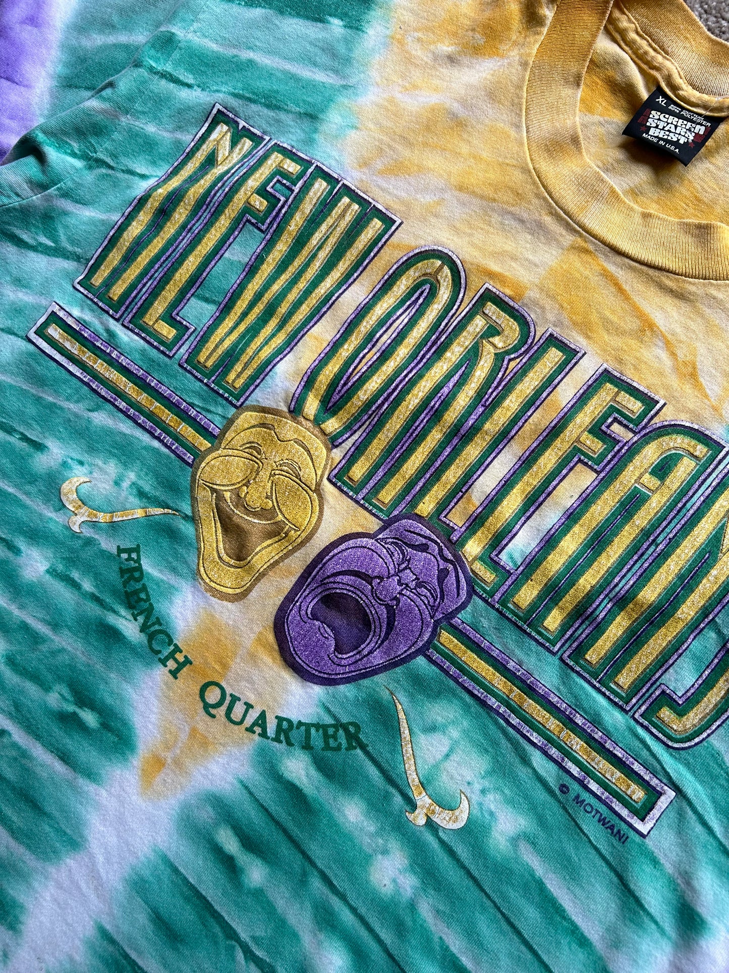 Vintage New Orleans Tee Tie Dye Single Stitch XL