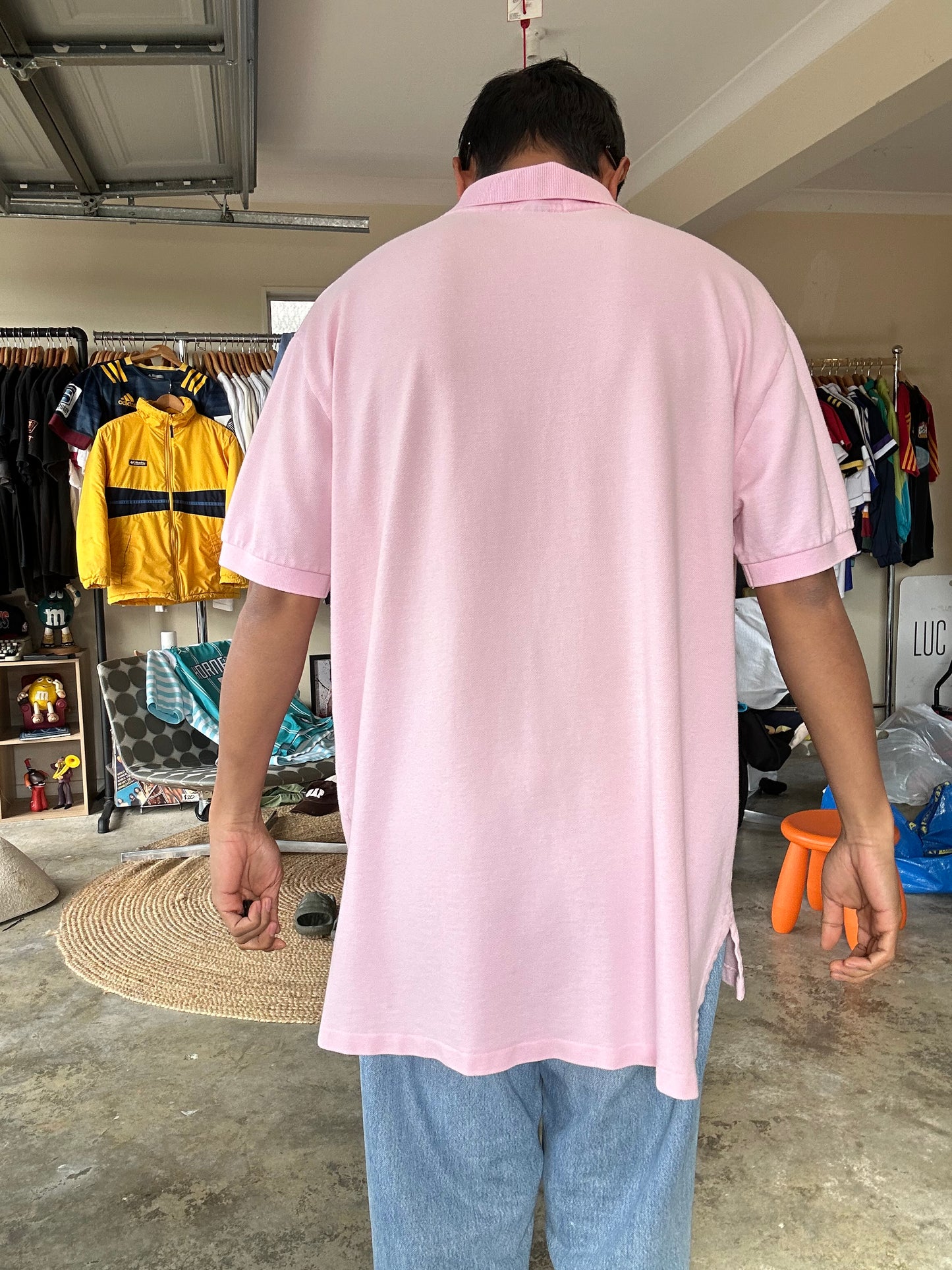 pink Polo Ralph Lauren Iconic Mesh Polo Shirt size Large