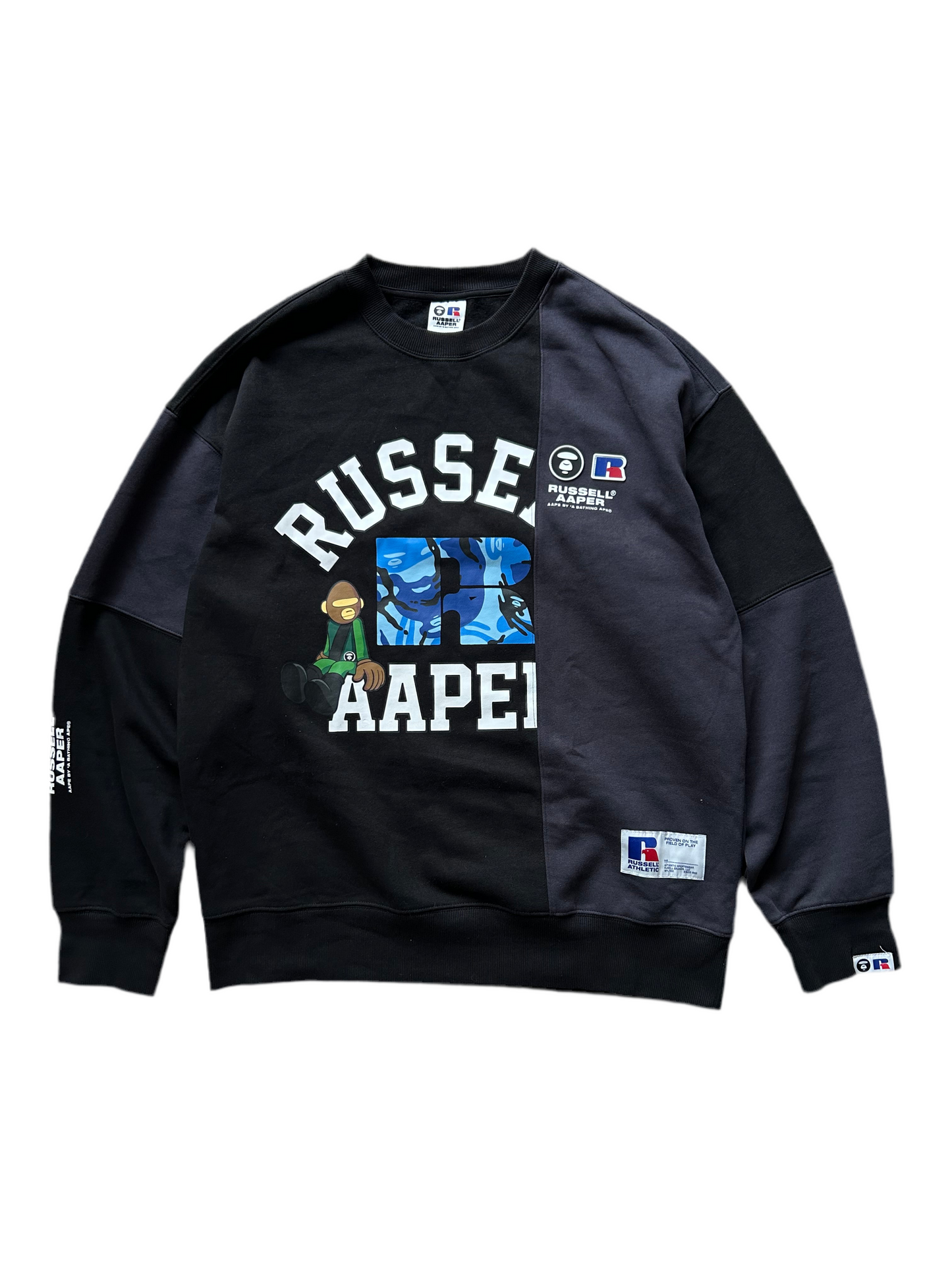 AAPE x Russel Athletic XL Grey Two tone