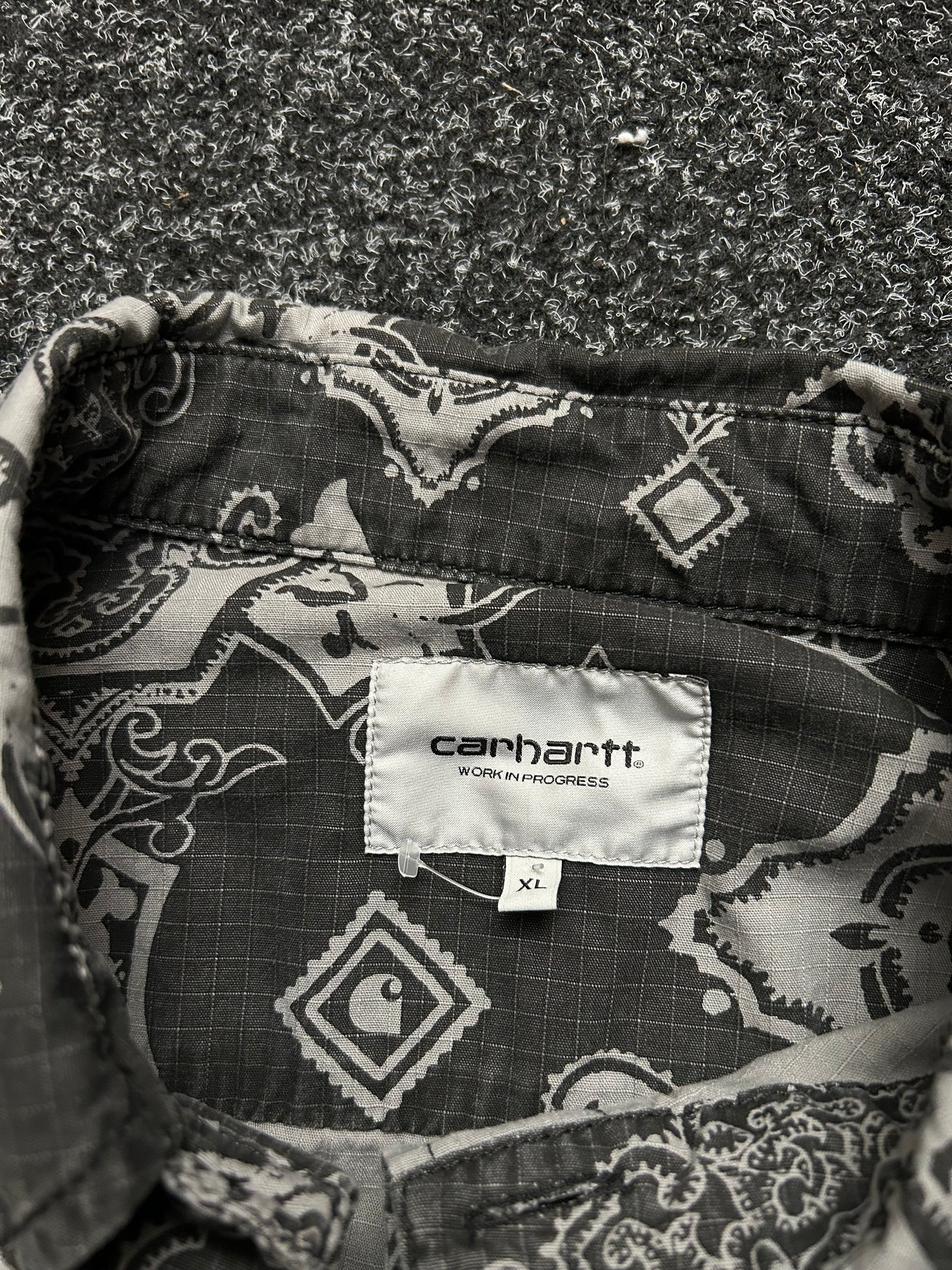 Carhartt WIP LS Verse Shirt I030766 Verse Print/Black Heavy Stone Wash XL