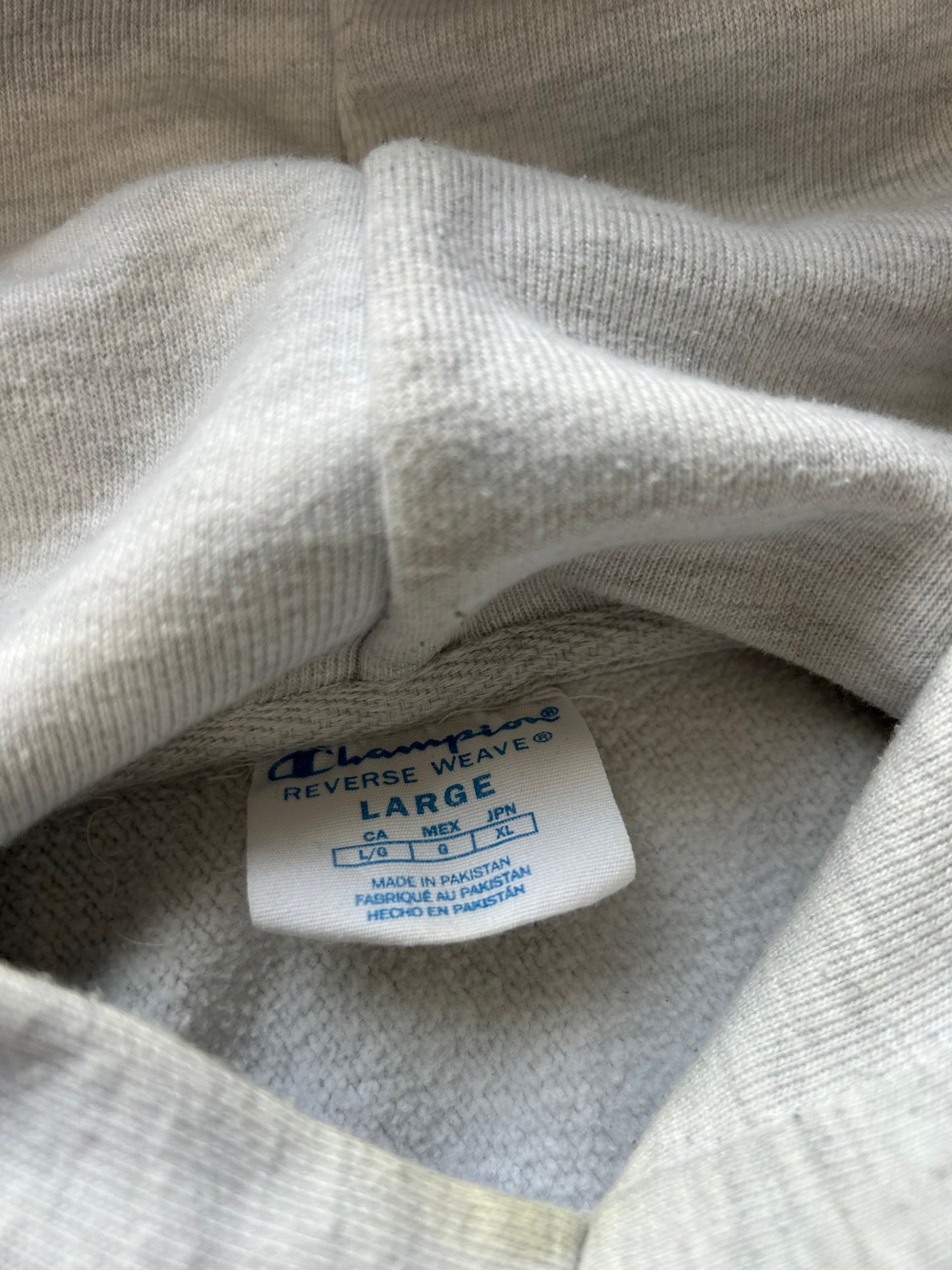St. Lawrence Reverse Weave Cotton Exchange Hoodie Champion Large Grey
