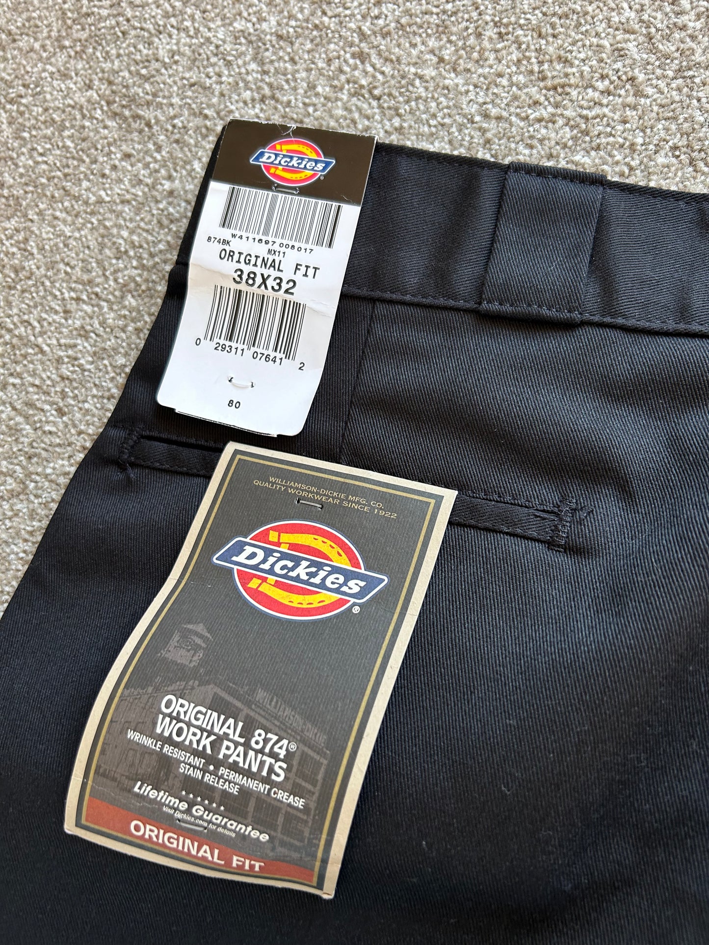Dickies 874 Black Made in Mexico size 38