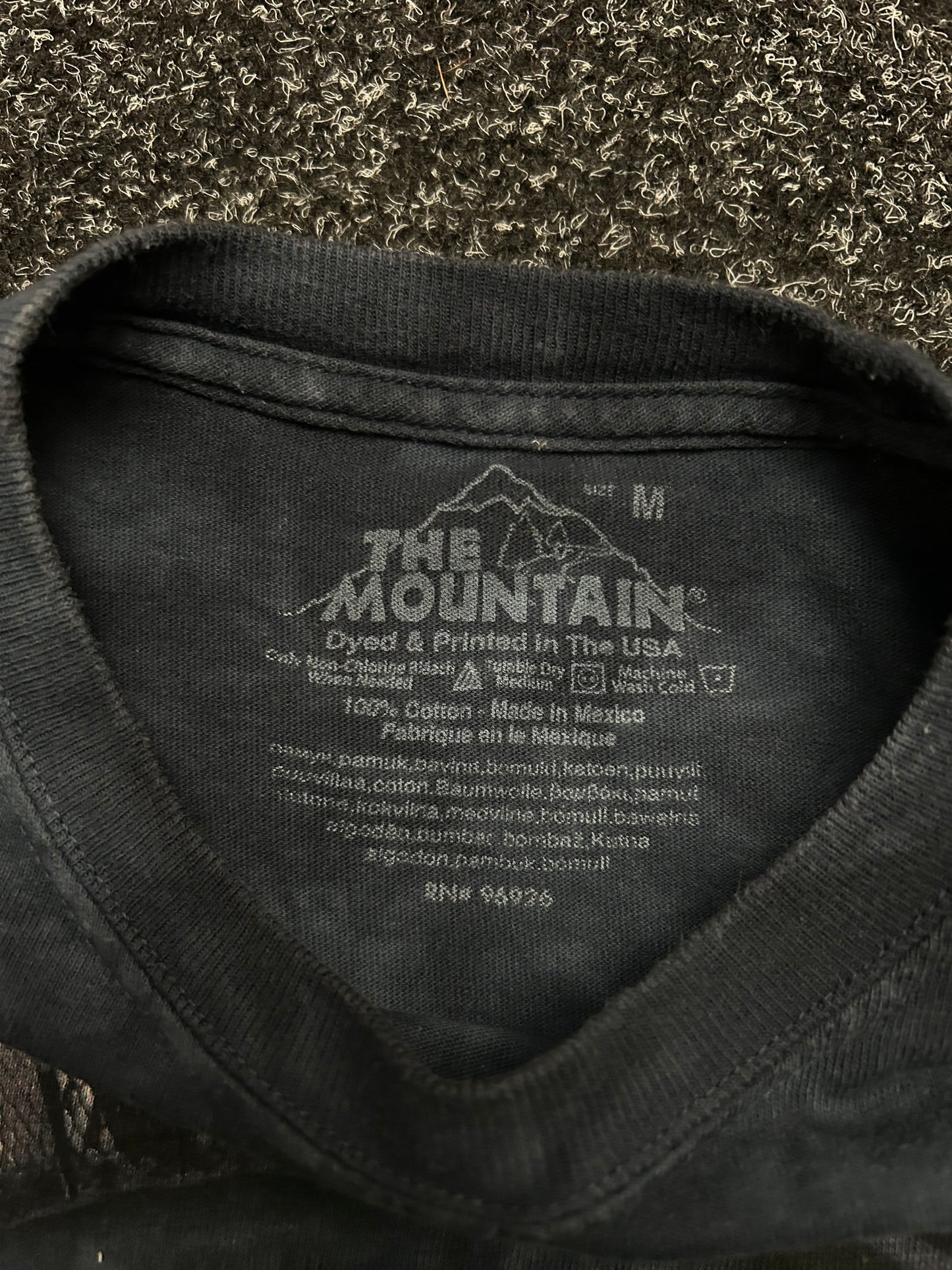 The Mountain Wolf "Manimals" Graphic Blue Tie Dye T-Shirt. Men's Size Medium