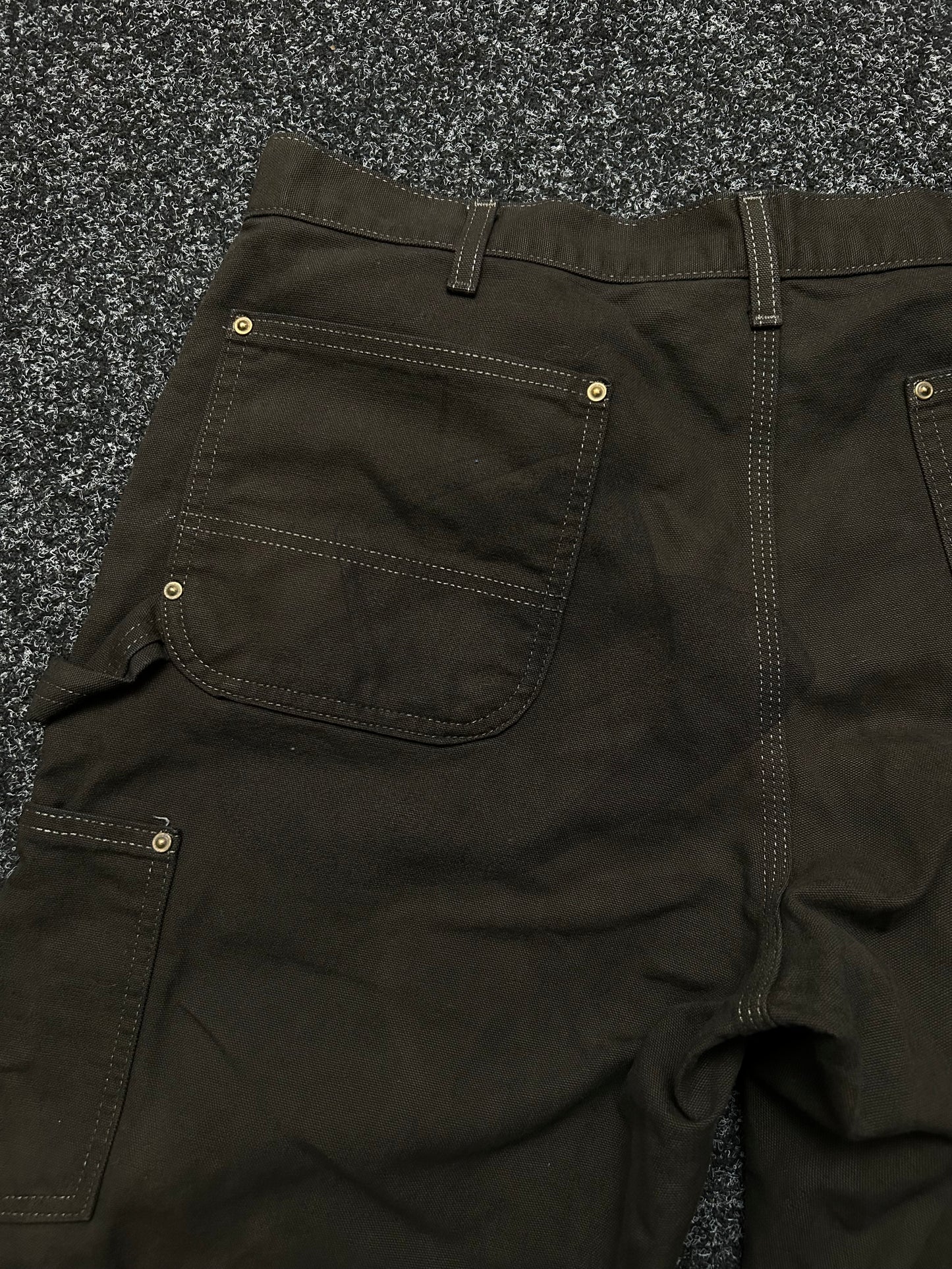 Carhartt Double Knee Dark Brown Custom Paint Pants size 38