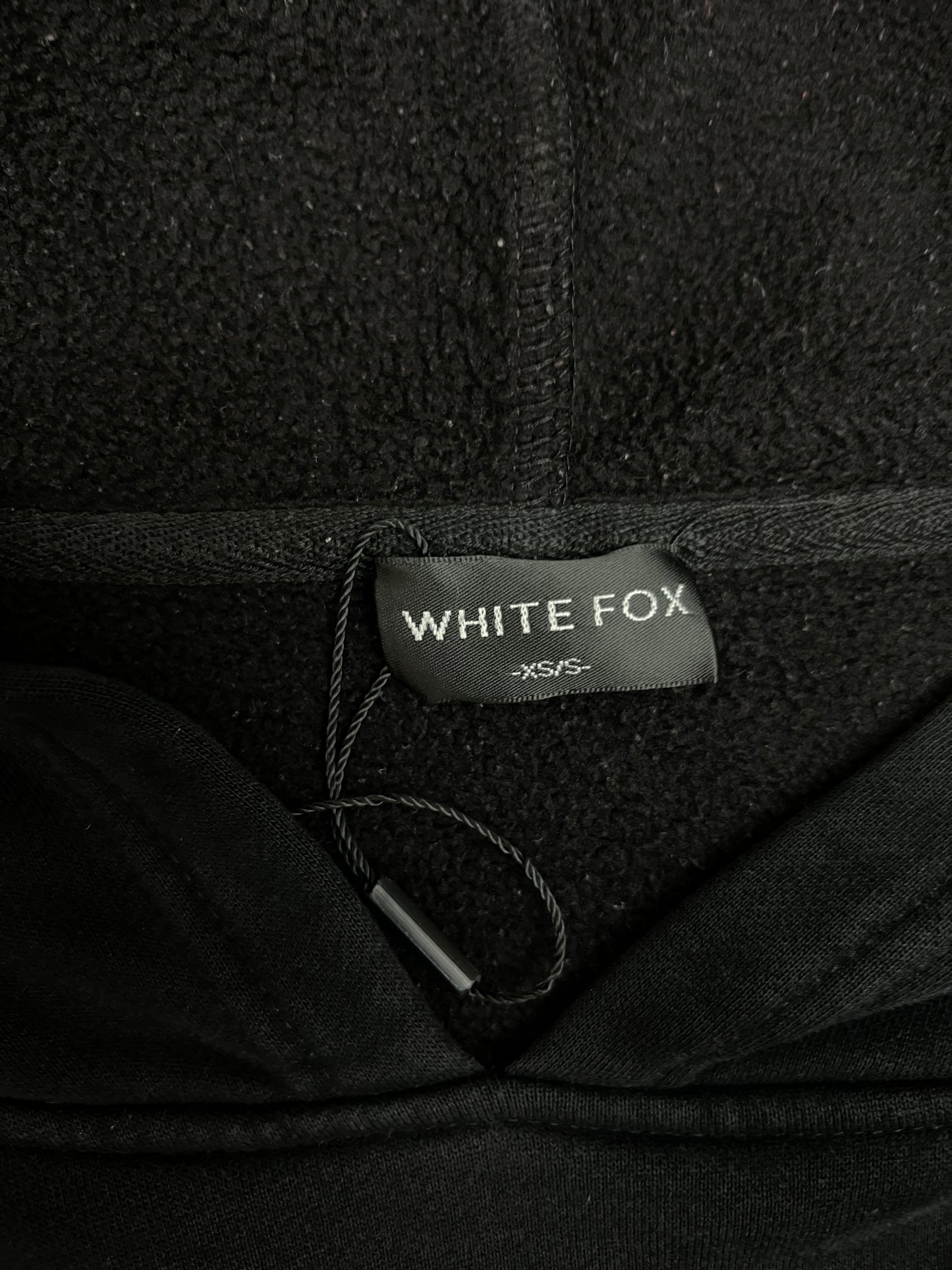White Fox Hoodie Black Small
