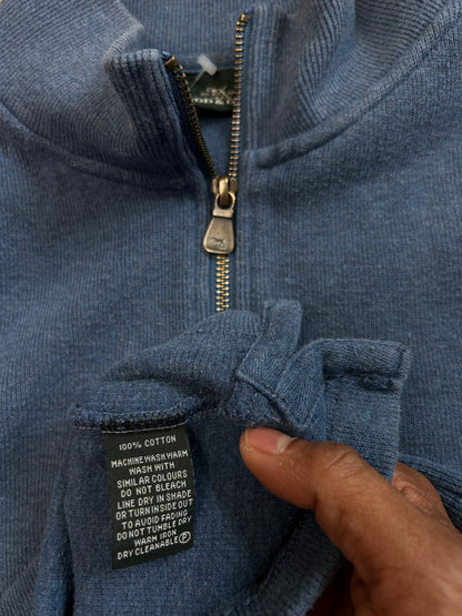 Alton Ave Sweat from the New Zealand heritage brand Rodd & Gunn Quarter Zip Blue Small