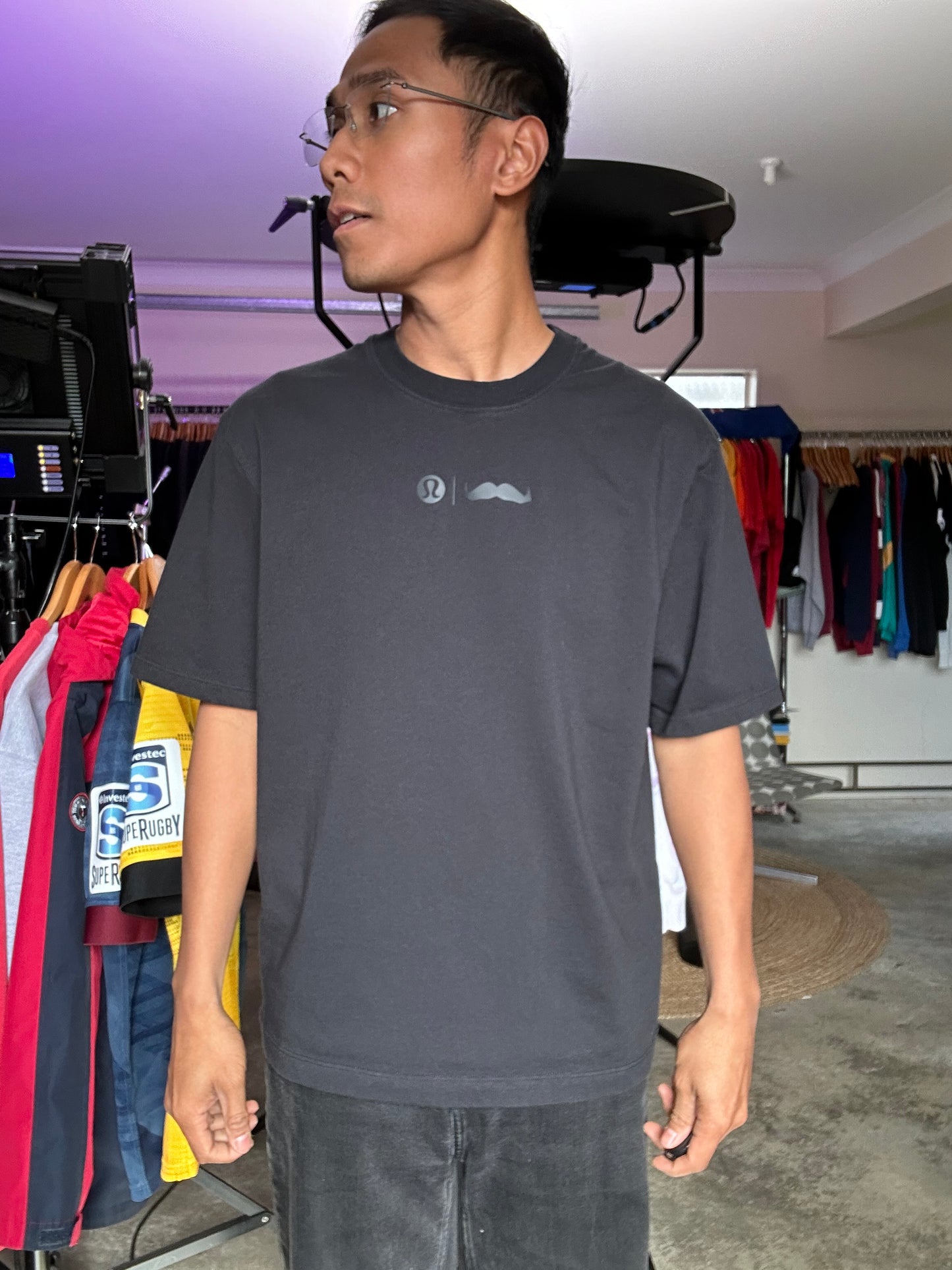 Heavyweight Cotton Jersey T-Shirt Movember Medium Black