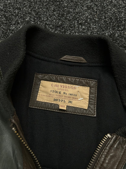 Chevignon Leather Jacket XXL 1957