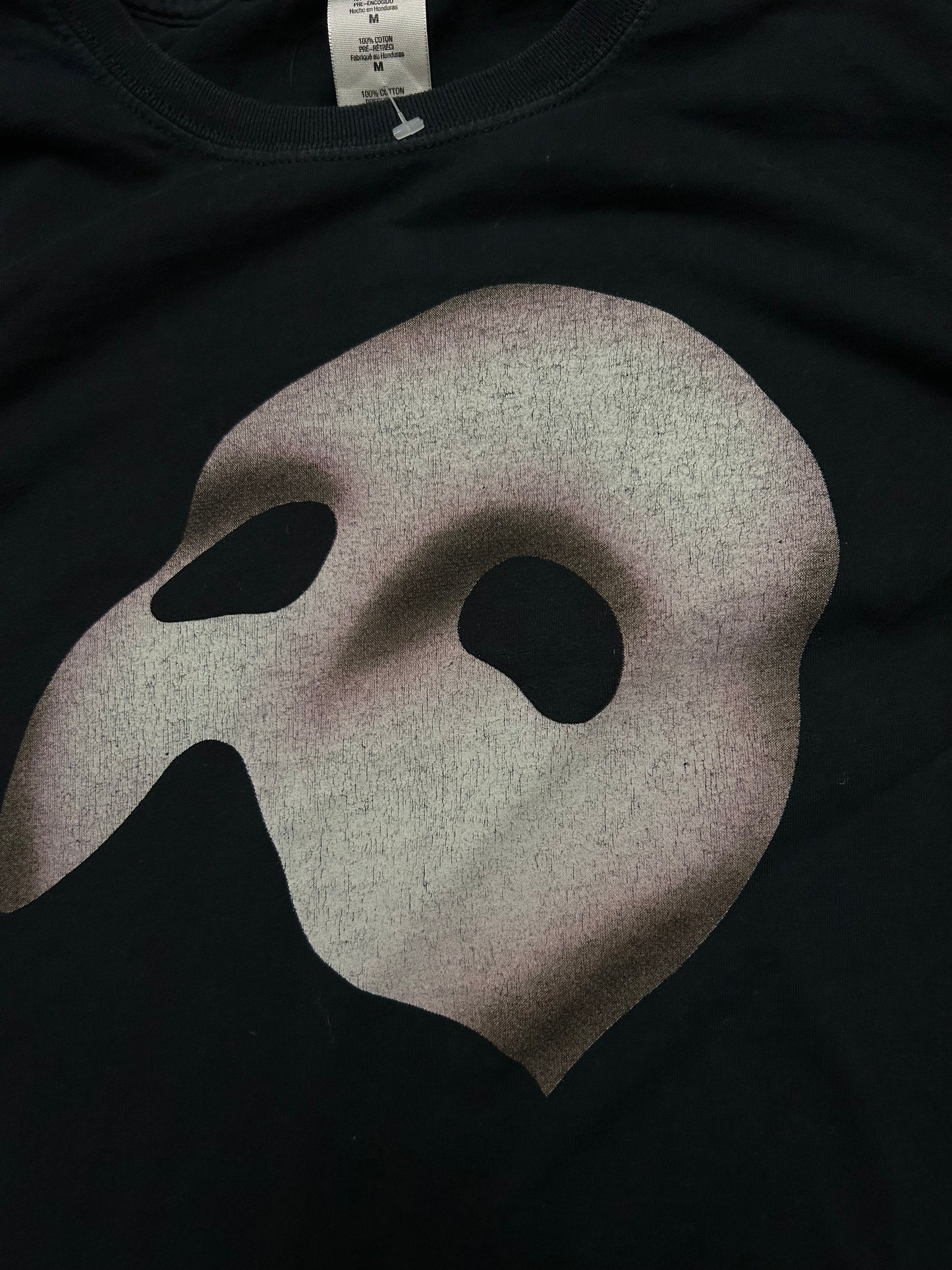 Modern Phantom Of The Opera Mask Tee Medium Gildan Tag Black