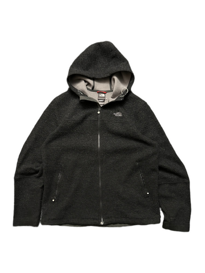 The North Face Wool Fleece Grey Hoodie Large