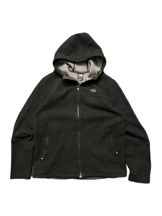 The North Face Wool Fleece Grey Hoodie Large