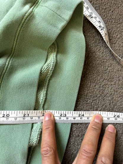 sage green hoodie is a Stüssy "Chapter" model featuring an embroidered logo size 16 Medium Cropped Boxy Fit