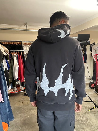 Faded Black Chamion Reverse Weave Reworked with Nike Custom Medium
