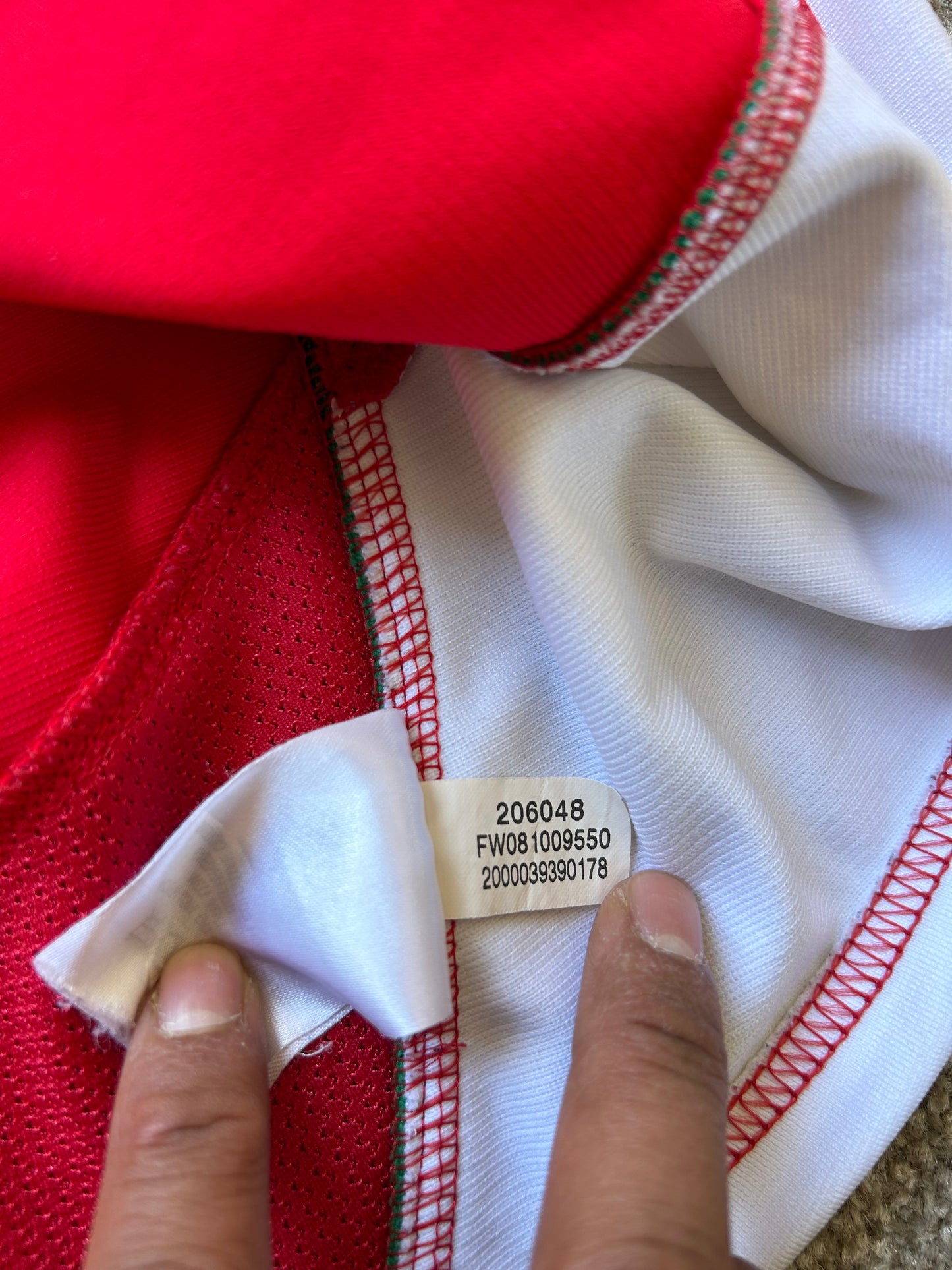 vintage Under Armour Wales Rugby Union home jersey, specifically from the 2008-2010 Red Large