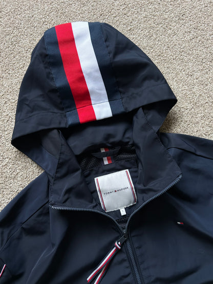 Tommy Hilfiger Windbreaker Hoodie Jacket Small Navy Blue