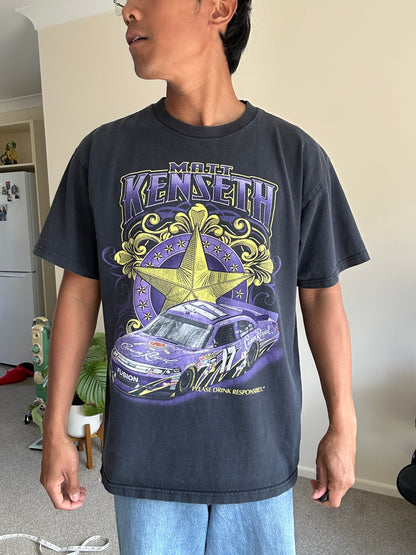 vintage Matt Kenseth Crown Royal NASCAR racing t-shirt featuring the #17 Roush Racing Fusion Chase Authentic Large Black