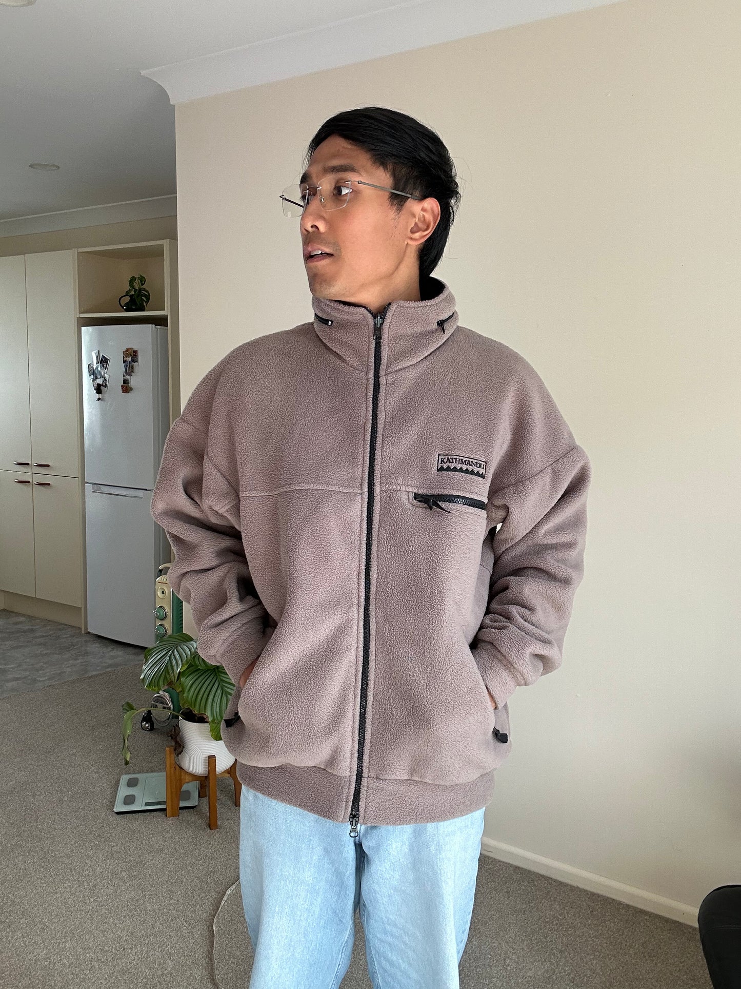 Polartec Kathmandu fleece jacket Brown Large