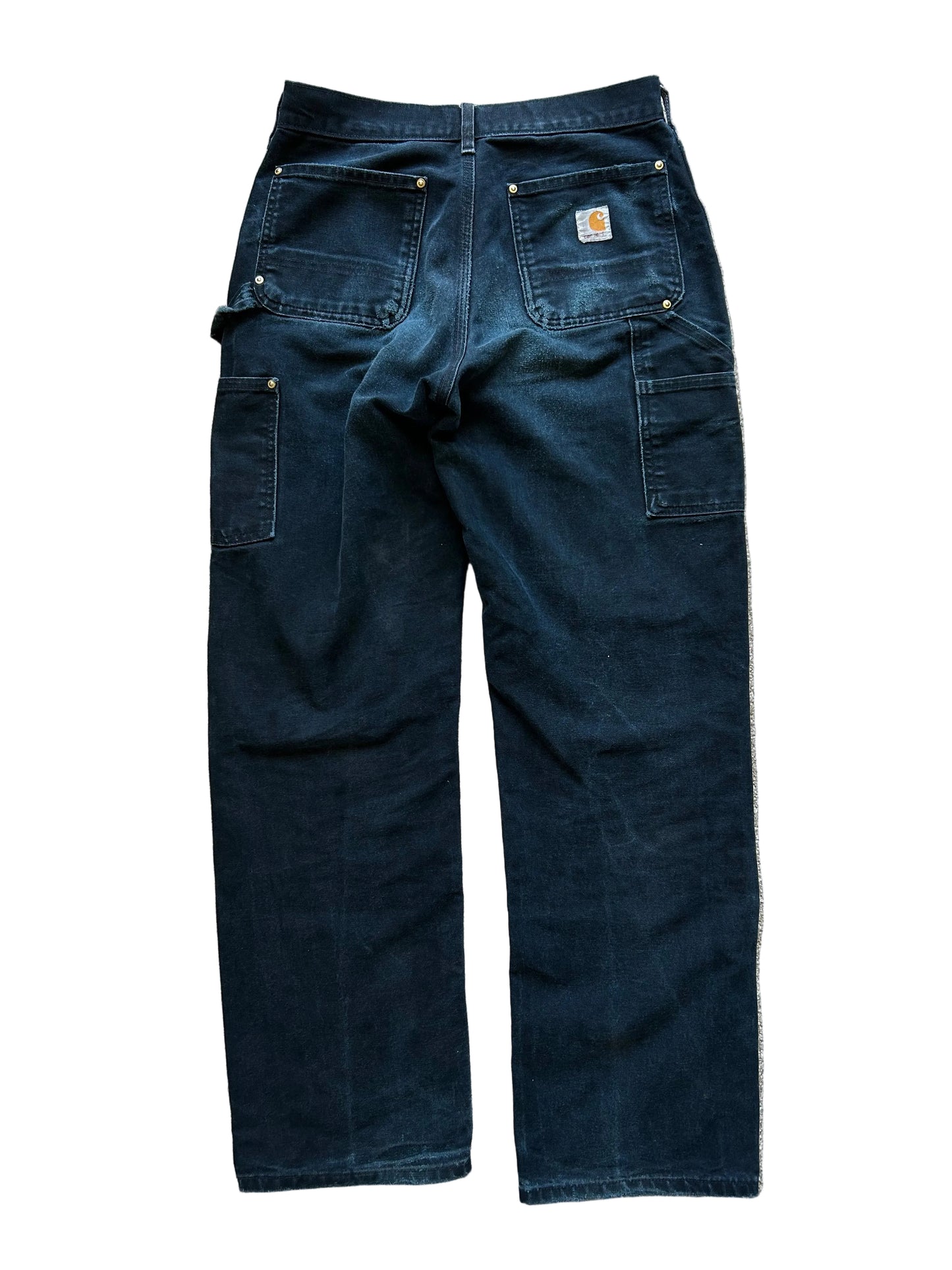 Carhartt Black Double Knee size 30 waist 40 inches Length Vintage Made in USA