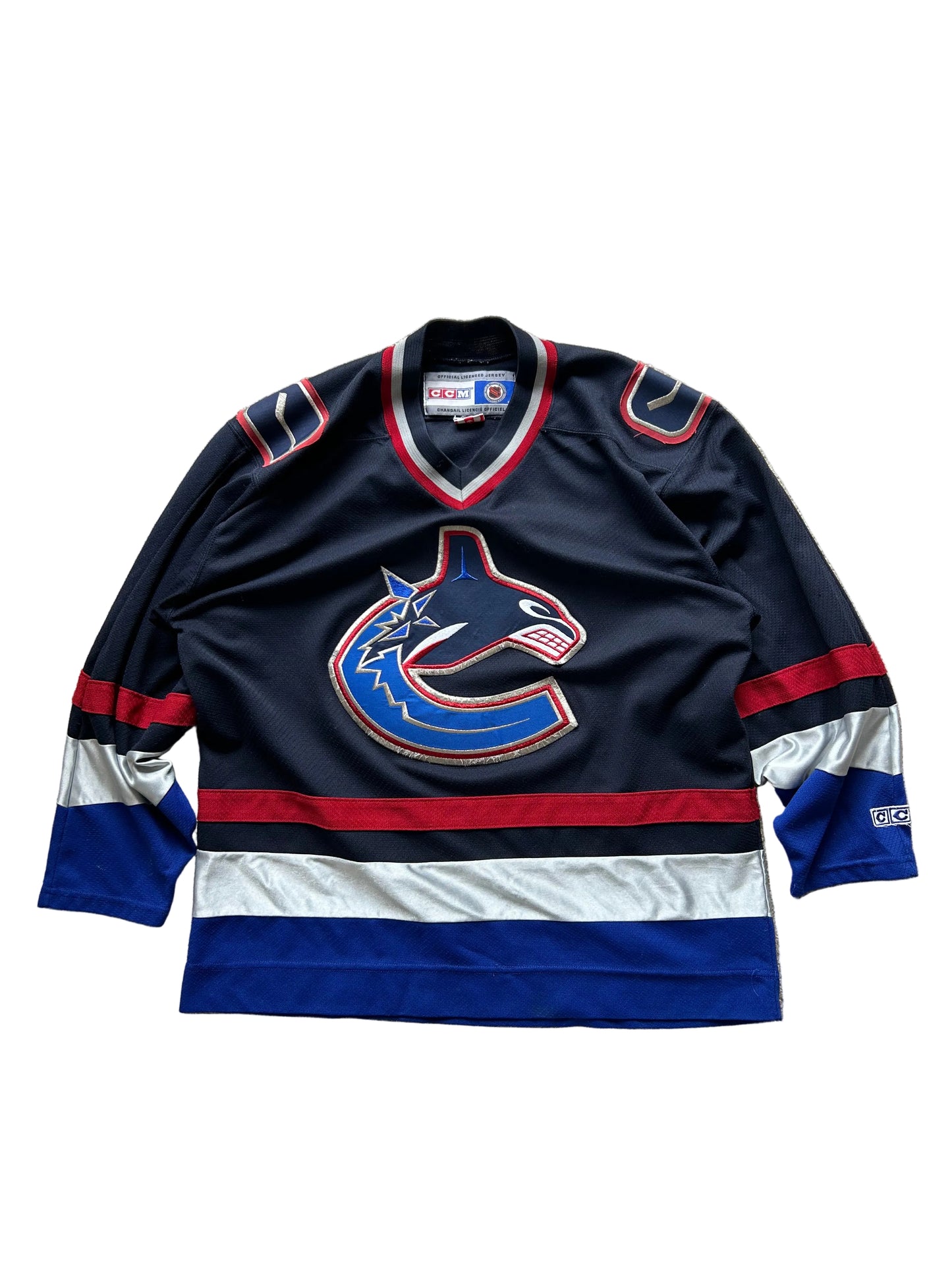 vintage Vancouver Canucks CCM hockey jersey Large Navy Blue