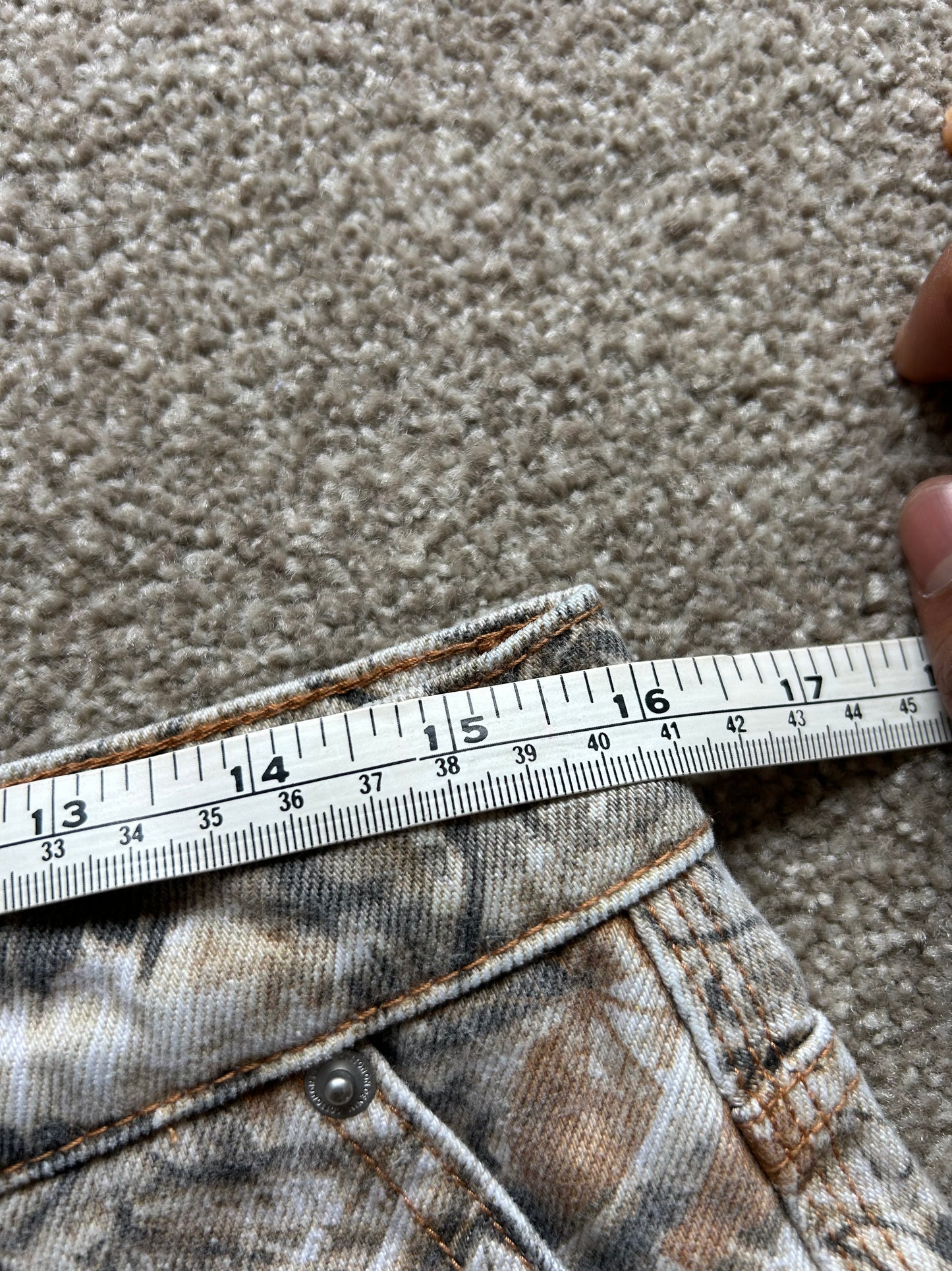 Cotton On 91 Baggy Denim Carpenter Camo Jorts size 32