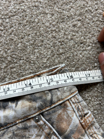 Cotton On 91 Baggy Denim Carpenter Camo Jorts size 32