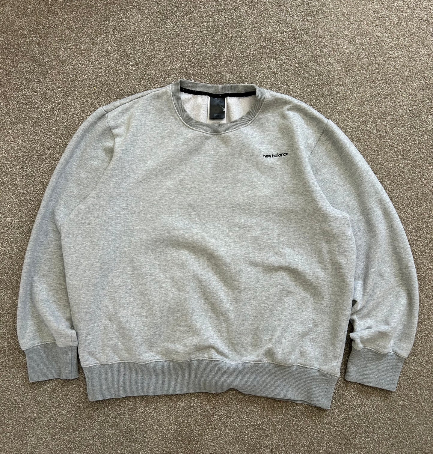 New Balance Script Embroidered Grey Sweatshirt XL