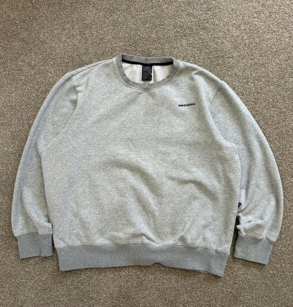 New Balance Script Embroidered Grey Sweatshirt XL