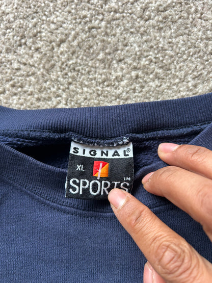 vintage 1990s Signal Sport Dallas Cowboys NFL graphic sweatshirt Navy Large