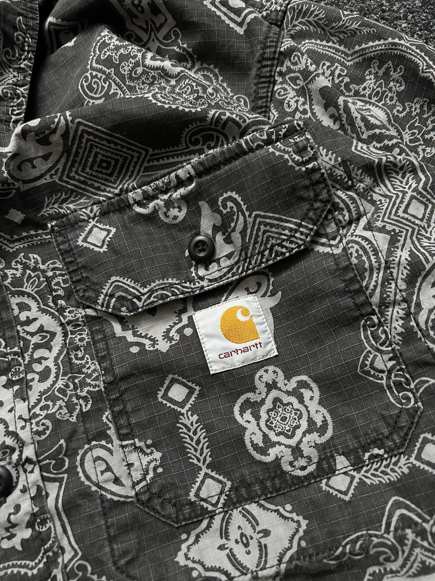 Carhartt WIP LS Verse Shirt I030766 Verse Print/Black Heavy Stone Wash XL