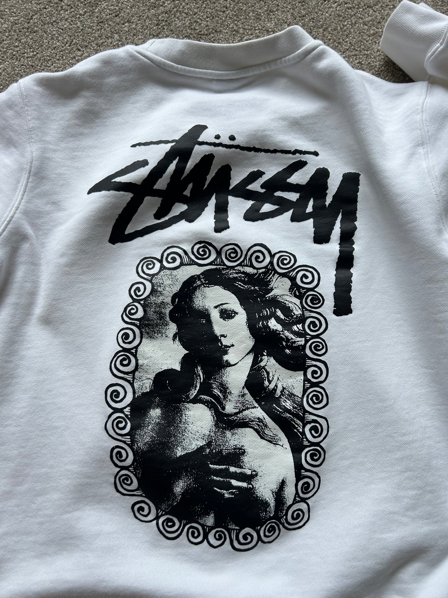 white Stüssy Venus Stussy Crewneck sweatshirt Mediun