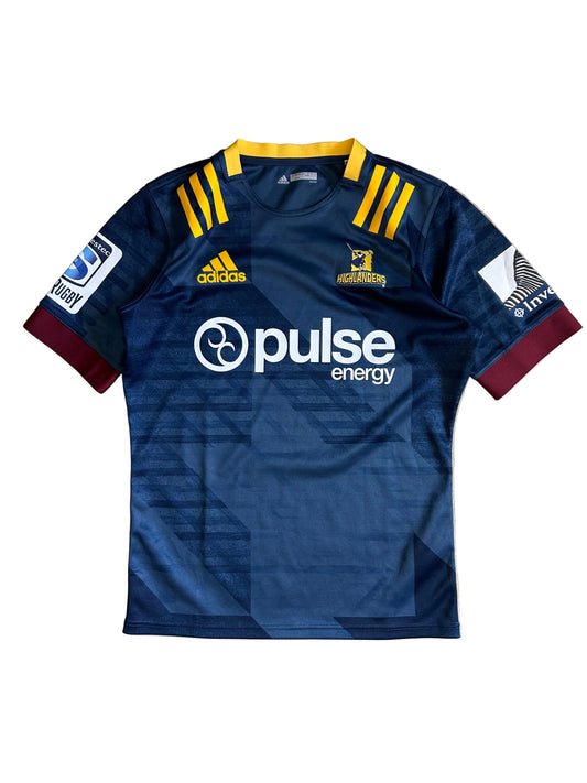 official Adidas Highlanders Super Rugby home jersey from around the 2018-2020 season Large Navy Blue