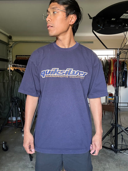 Navy blue vintage Quiksilver "Boardriding Company" graphic t-shirt