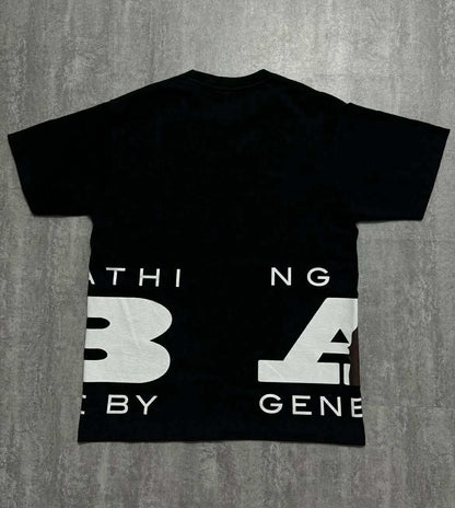 BAPE Tee Black Medium Box Logo All Over Print 9/10 Condition