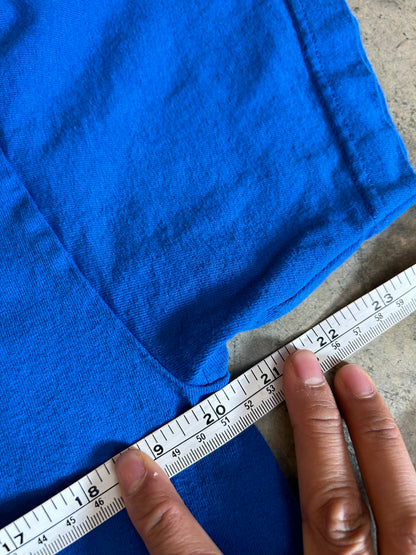 Large blue Sonic the Hedgehog t-shirt features a large graphic of Sonic's face on the front