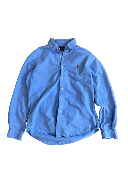 Vintage blue Polo Ralph Lauren Classic Fit Cotton Shirt Large