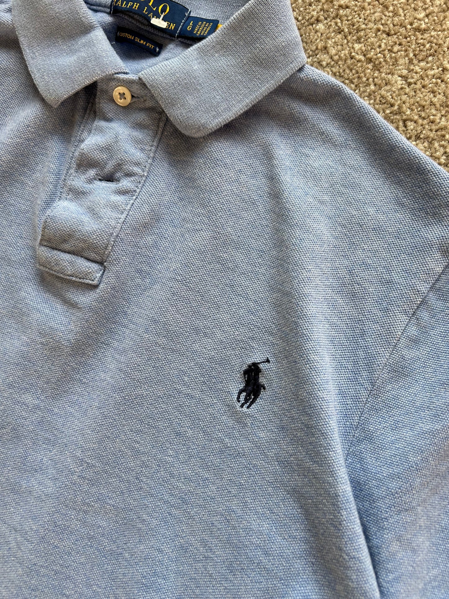 Polo Ralph Lauren
Blue Embroidered Motif Polo Shirt Large