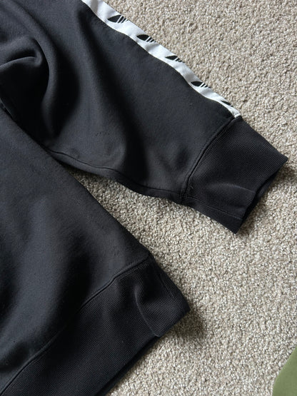 Adidas Trefoil Black and White Taped Crewneck Sweatshirt