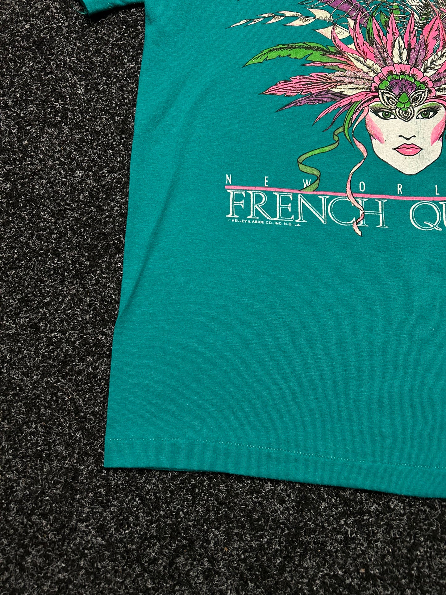 Vintage New Orleans French Quarter Mardi Gras Shirt Made In USA 1990s Medium