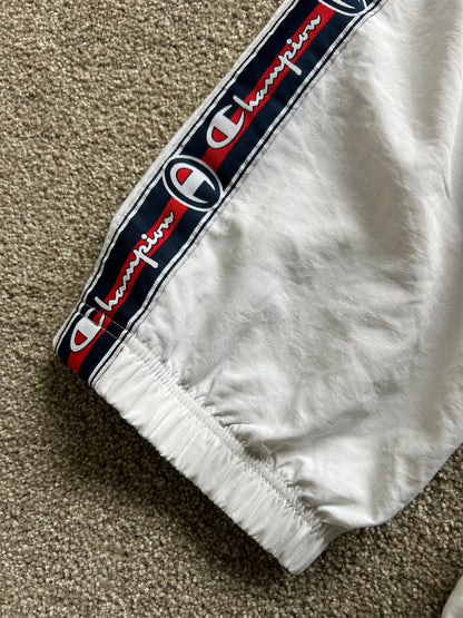 Champion Reverse Weave Corporate Taped Track Pant Large White