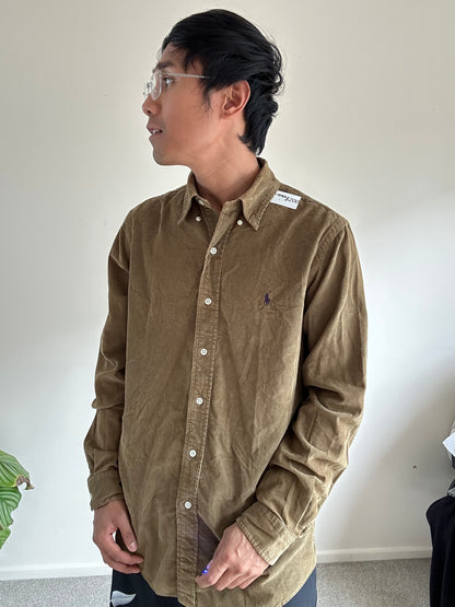 Ralph Lauren RL Faded Longsleeve Corduroy Polo Large