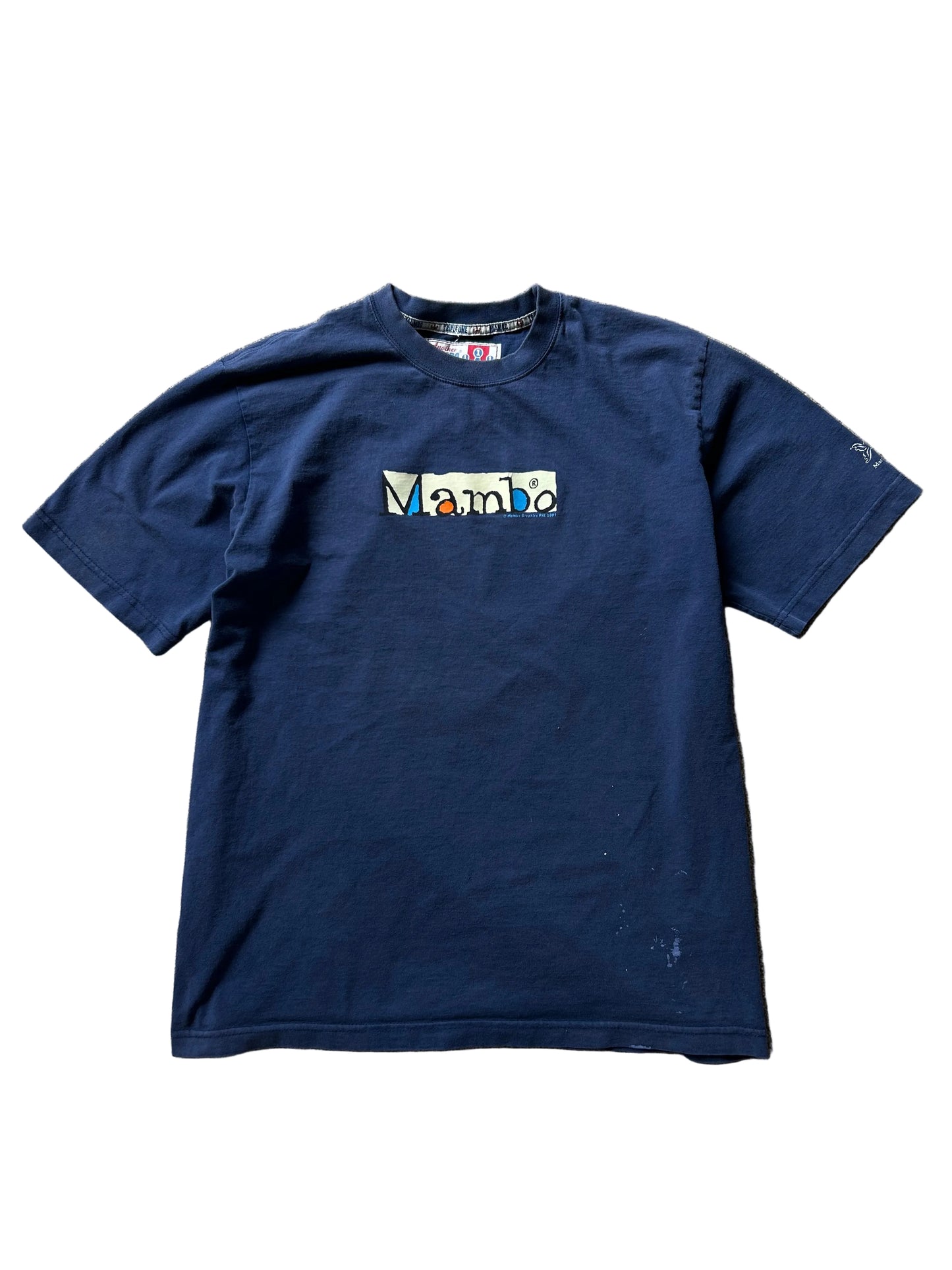 Vintage Mambo Tee Navy Blue Medium Faded Made in AUS