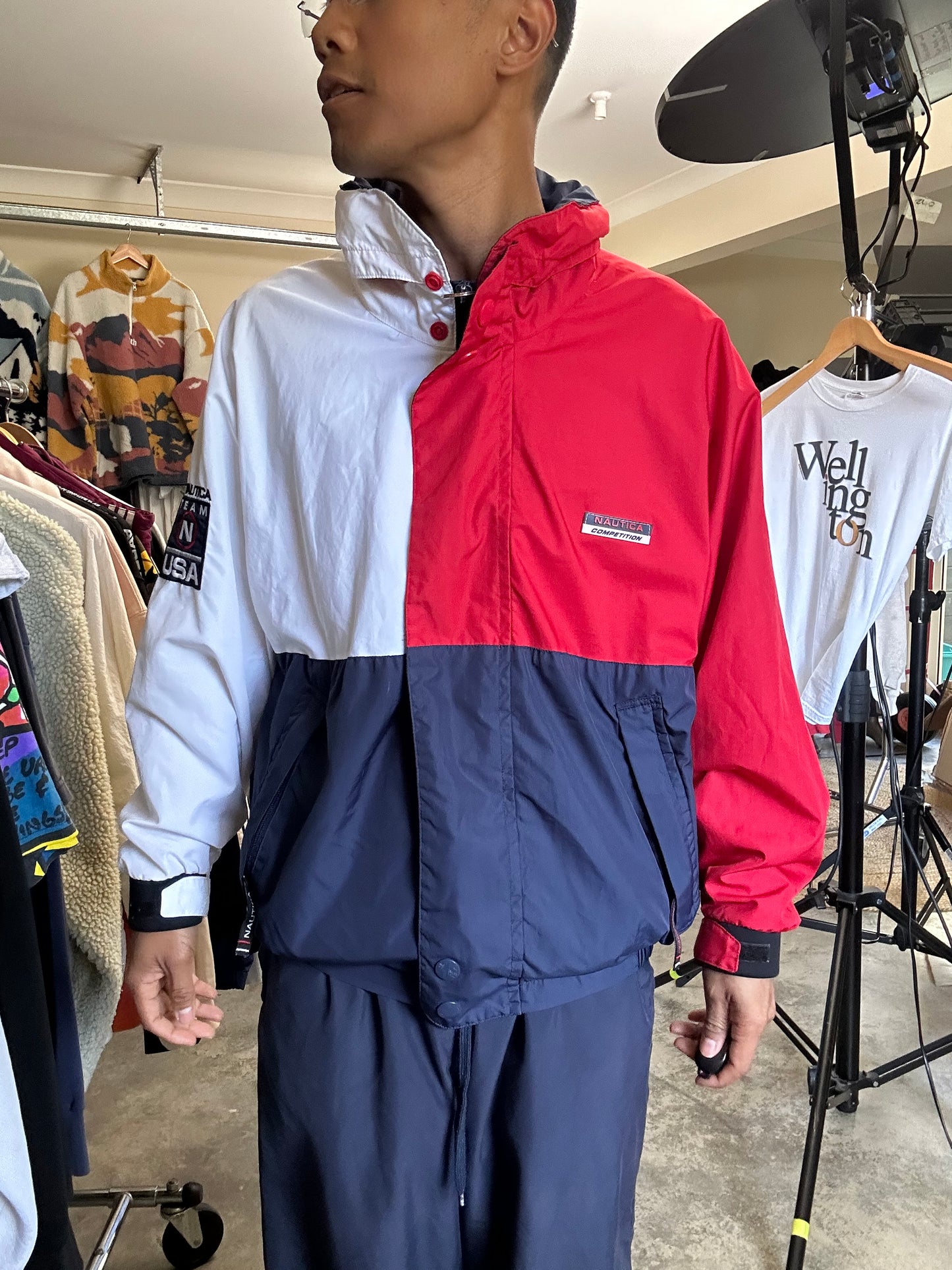 vintage 90s Nautica Competition jacket, notably identified as a model famously worn by rapper 2Pac Medium