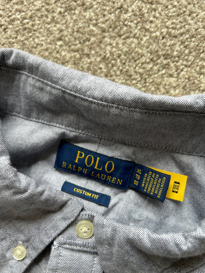 RL Polo Custom Fit LongSleeve Grey XL