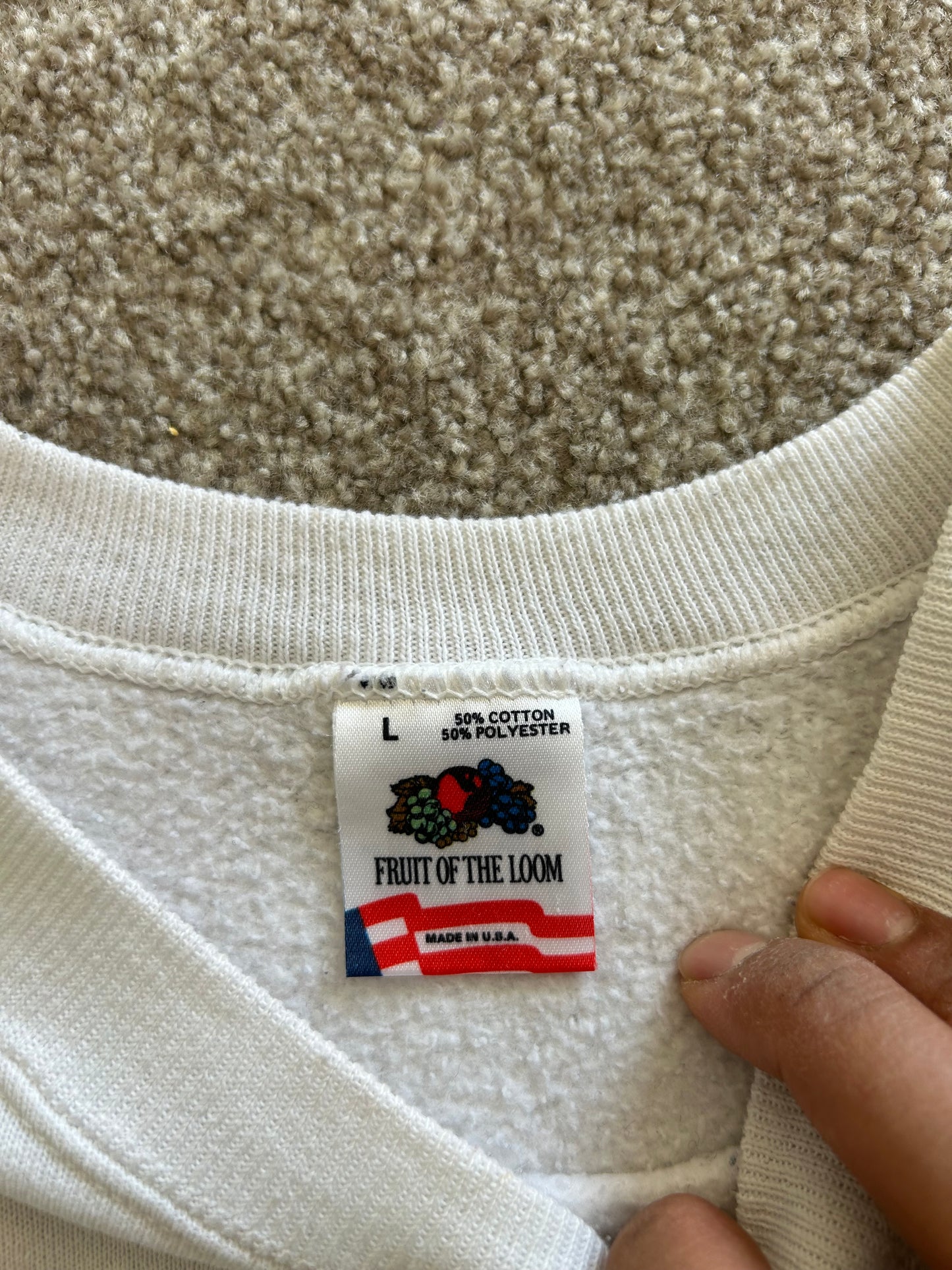 Vintage California Republic Sweater 1997 White Large