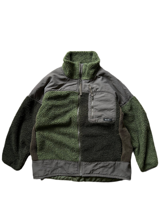 Niko And.. Fleece Jacket Olive Patchwork Medium