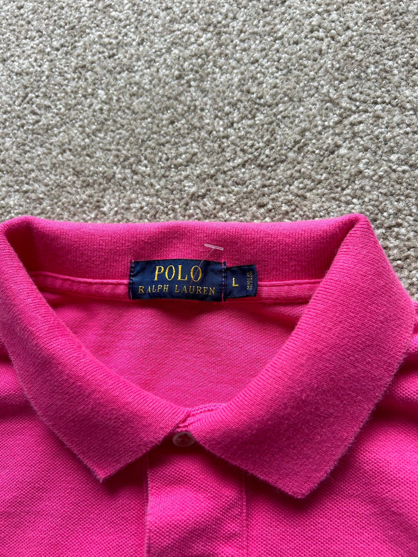 Polo Ralph Lauren men's cotton piqué polo shirt in a pink color Large