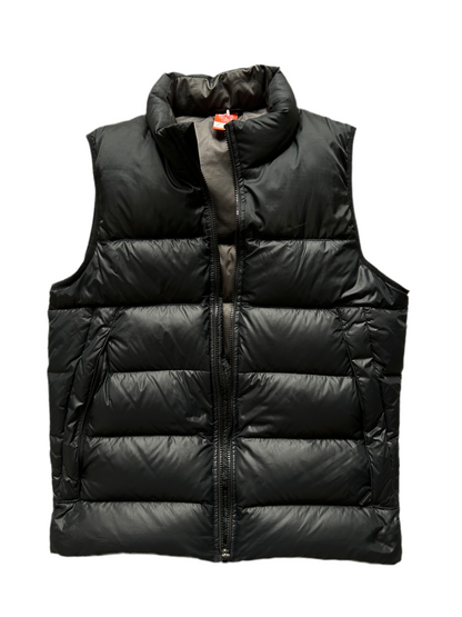Nike Duck Down Puffer Vest Small Orange Tag Black
