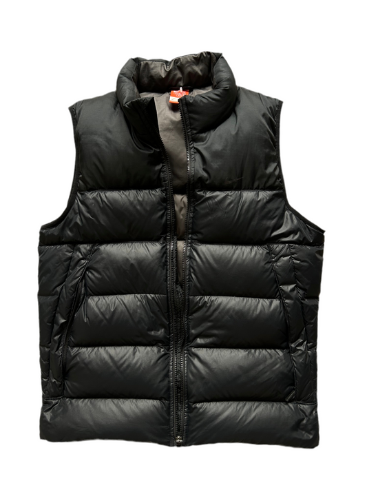 Nike Duck Down Puffer Vest Small Orange Tag Black